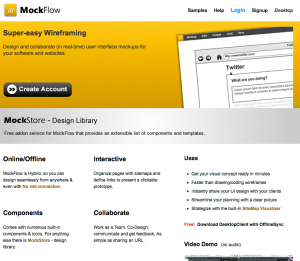 home page for mockflow