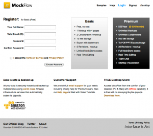 The next stage in the user flow for mockflow
